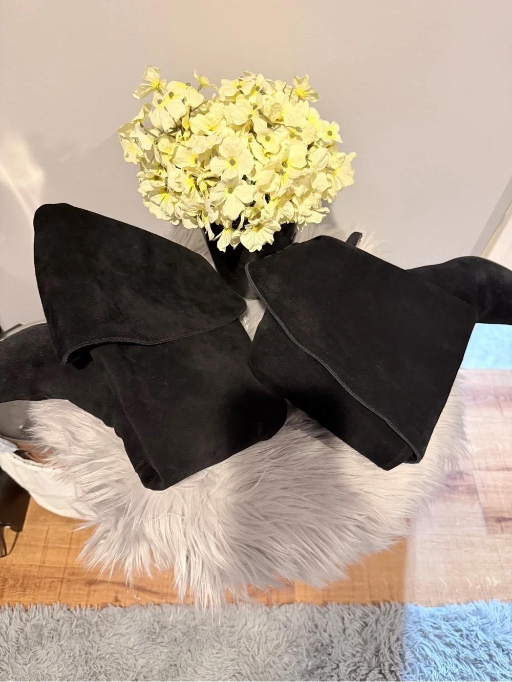 Vince Camuto Black Suede Over-the-Knee Boots